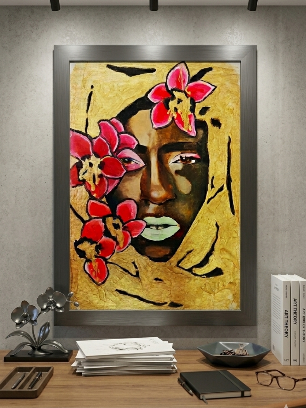 ​Original Oil on Canvas: "Gilded Soul" - Picture 4 of 5